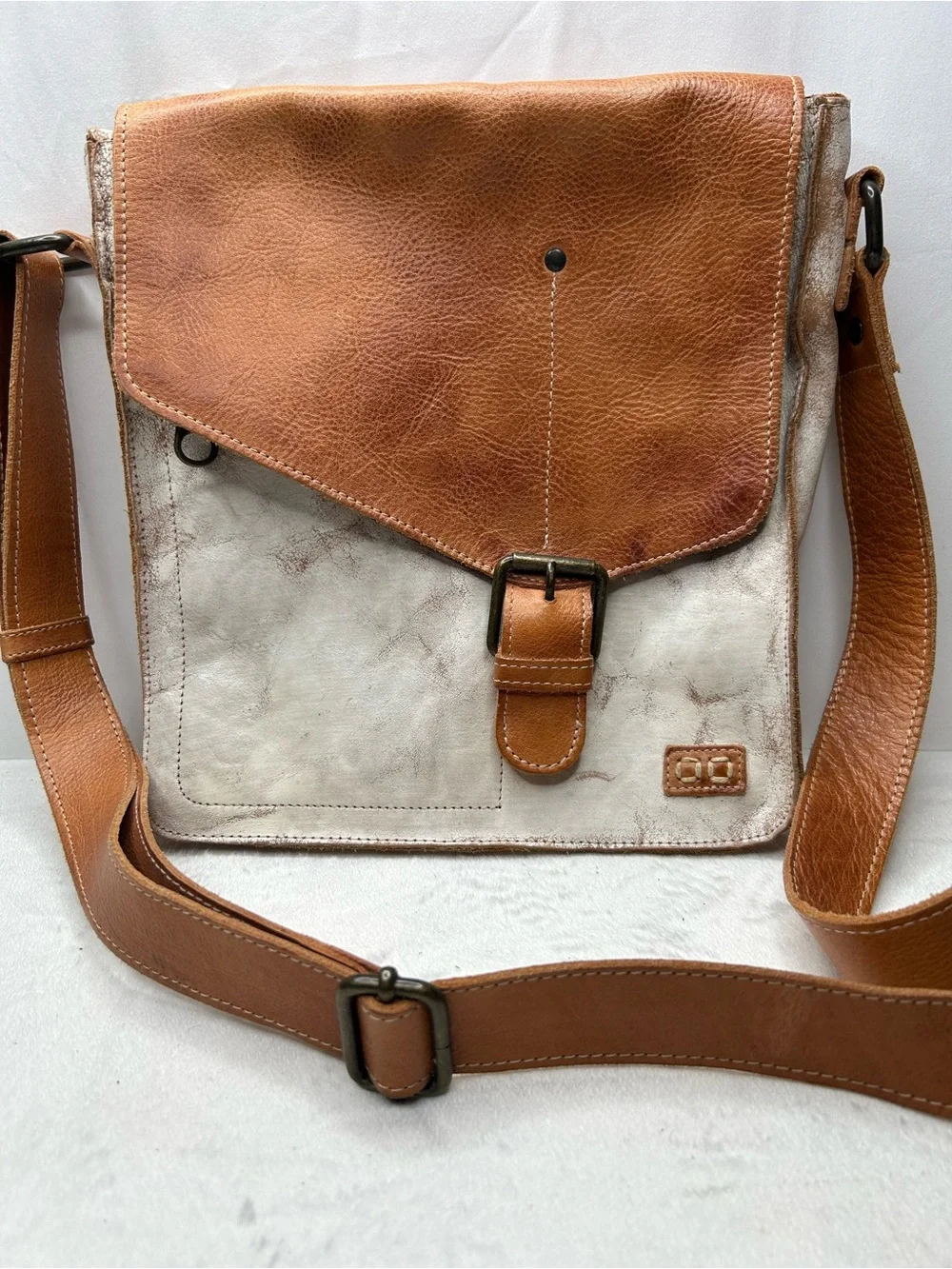 Bed Stu Venice Beach Rustic Leather Buckled Crossbody Bag